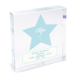 Personalised Stitch & Dot Baby Boy Crystal Token - Crystal Tokens at Gift Moments