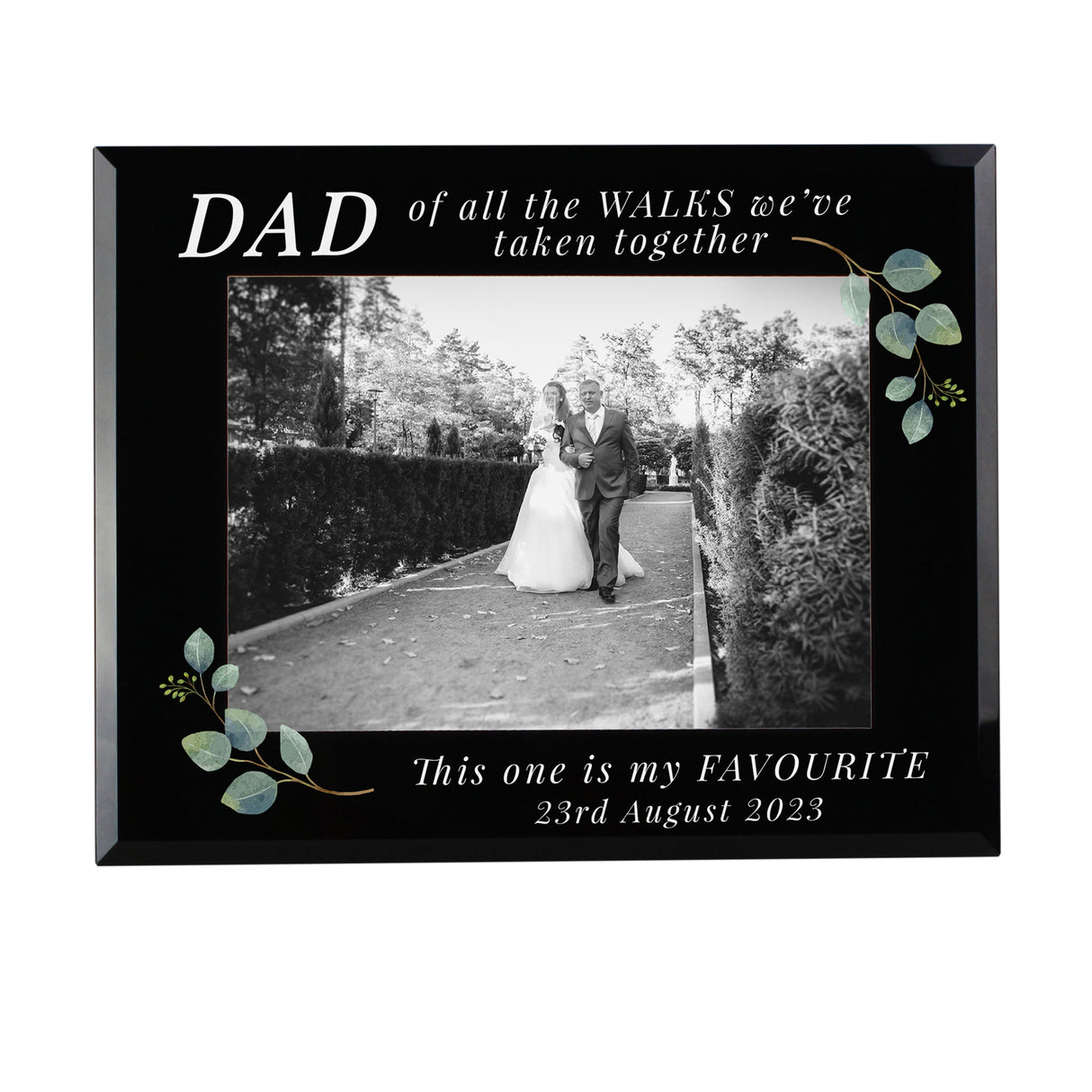 Personalised Botanical Wedding Frame for Dad: 5 - Photo Frames By Gift Moments