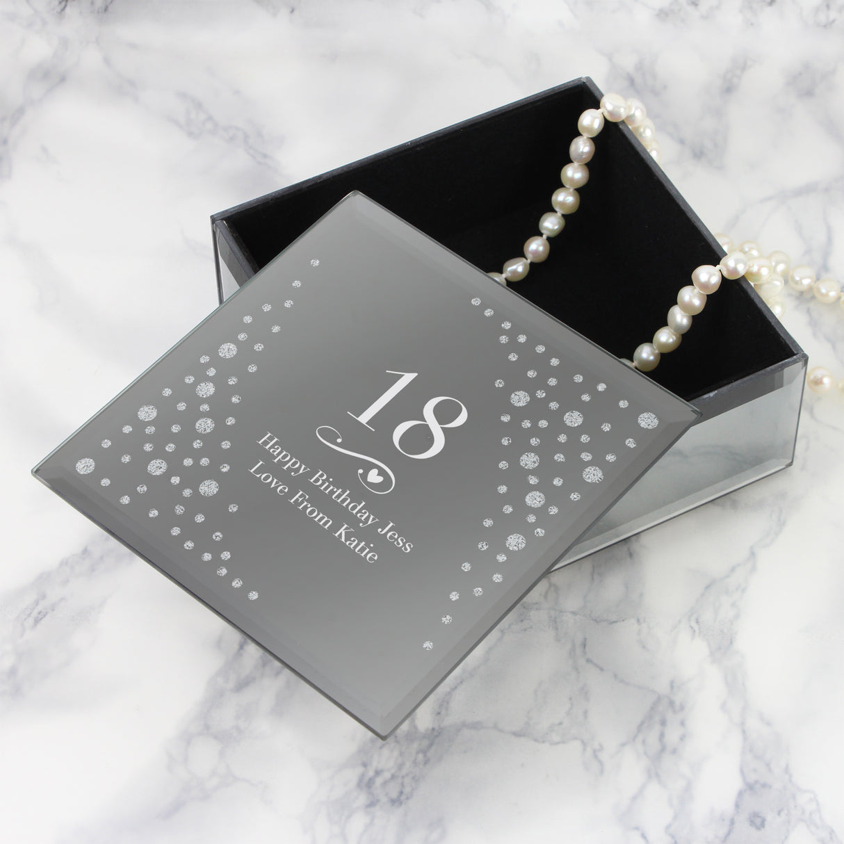 Personalised Diamante Trinket Box for Birthdays: 3 - Trinket Boxes By Gift Moments