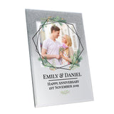 Personalised Glitter Geo Leaves Photo Frame: 5 - Photo Frames By Gift Moments