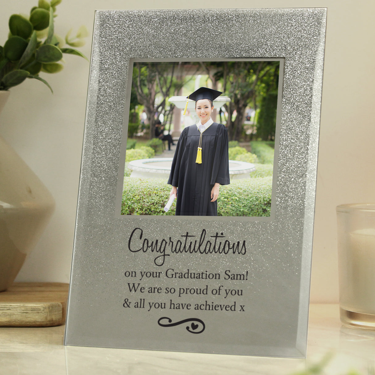 Personalised Glitter Glass Photo Frame: 4 - Photo Frames By Gift Moments