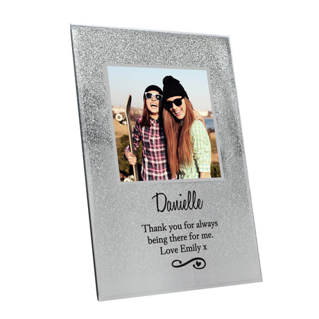 Personalised Glitter Glass Photo Frame: 8 - Photo Frames By Gift Moments