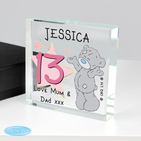 Personalised Me To You Birthday Crystal Token: 1 - Crystal Tokens