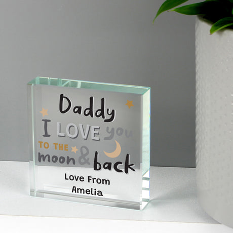 Personalised To the Moon and Back Crystal Token Default Title - Crystal Tokens at Gift Moments