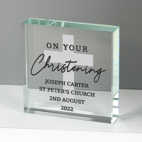 Personalised On Your Christening Crystal Token Default Title - Crystal Tokens at Gift Moments