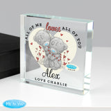 Personalised Me to You Love Heart Crystal Token - Crystal Tokens at Gift Moments