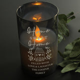 Personalised HOME Smoked Glass LED Candle - LED Lighting at Gift Moments