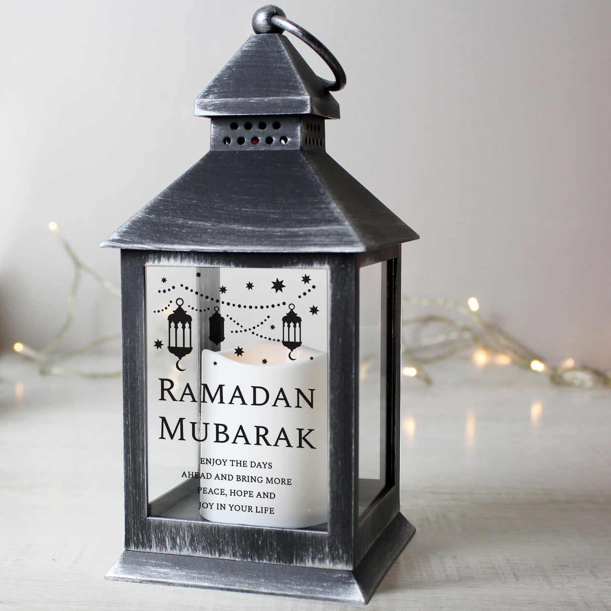 Personalised Black Lantern for Eid & Ramadan: 1 - LED Lighting By Gift Moments