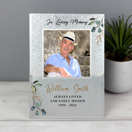 Personalised In Loving Memory 4x4 Glitter Frame - Photo Frames at Gift Moments