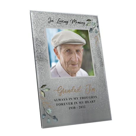 Personalised In Loving Memory 4x4 Glitter Frame - Photo Frames at Gift Moments