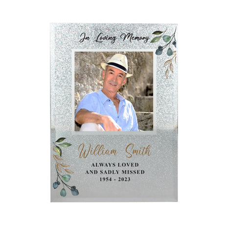 Personalised In Loving Memory 4x4 Glitter Frame - Photo Frames at Gift Moments