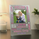 Personalised Mum Glitter Photo Frame 4x6: 4 - Photo Frames By Gift Moments