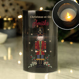 Personalised Christmas Nutcracker Smoked LED Candle - LED Lighting at Gift Moments