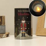 Personalised Christmas Nutcracker Smoked LED Candle - LED Lighting at Gift Moments