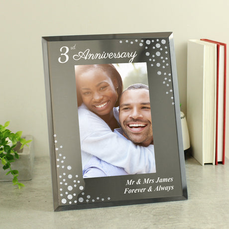 Personalised Diamante Anniversary Photo Frame: 2 - Photo Frames By Gift Moments