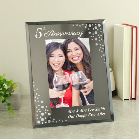 Personalised Diamante Anniversary Photo Frame: 4 - Photo Frames By Gift Moments