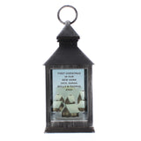 Personalised Christmas Town Black Lantern - LED Lighting at Gift Moments