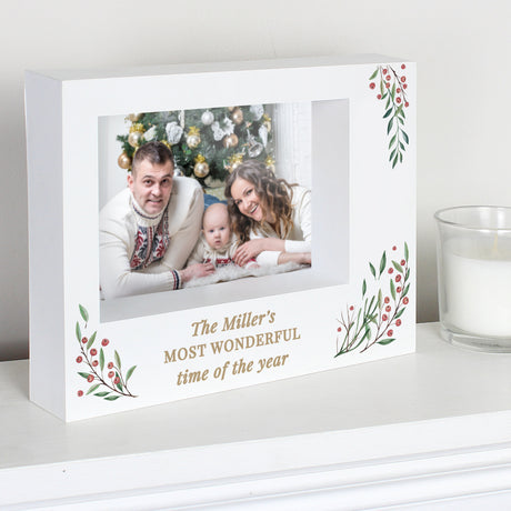 Personalised Christmas Foliage Photo Frame 5x7: 1 - Photo Frames By Gift Moments