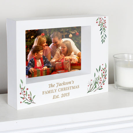 Personalised Christmas Foliage Photo Frame 5x7: 2 - Photo Frames By Gift Moments