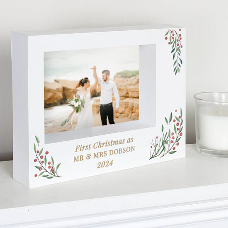 Personalised Christmas Foliage Photo Frame 5x7: 3 - Photo Frames By Gift Moments