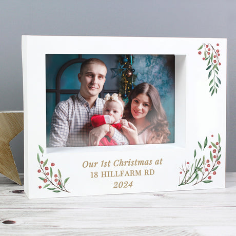 Personalised Christmas Foliage Photo Frame 5x7: 4 - Photo Frames By Gift Moments