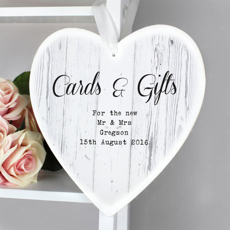 Personalised Rustic Large Wooden Heart Decoration - Decorations at Gift Moments