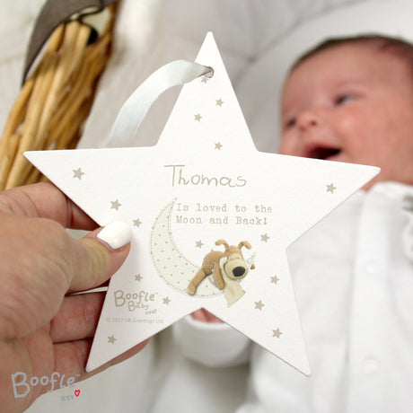 Personalised Boofle Baby Star Decoration - Decorations at Gift Moments