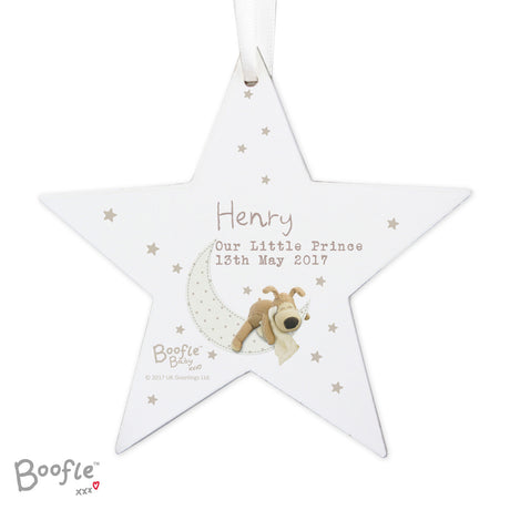 Personalised Boofle Baby Star Decoration - Decorations at Gift Moments