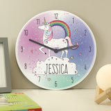 Personalised Unicorn Wooden Clock - Clocks at Gift Moments