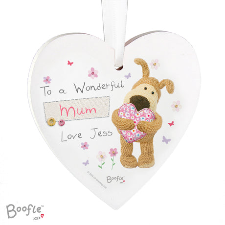 Personalised Boofle Wooden Heart Decoration: 5 - Decorations By Boofle