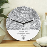 Personalised Old Series Map Compass Clock: 3 - Clocks By Gift Moments