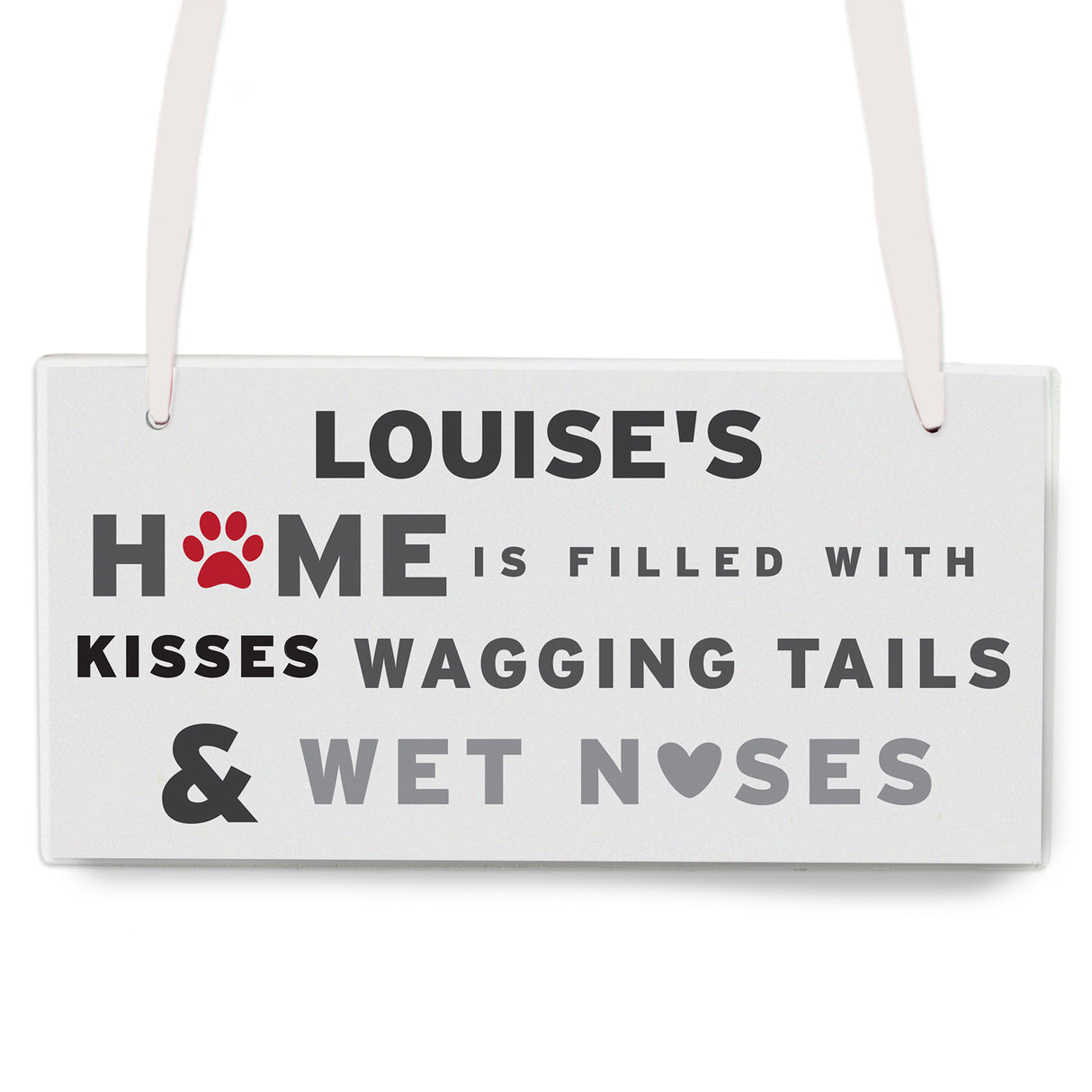 Personalised 'Wagging Tails' Dog Wooden Sign - Signs & Plaques at Gift Moments