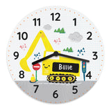 Personalised Digger Bedroom Clock - Clocks at Gift Moments