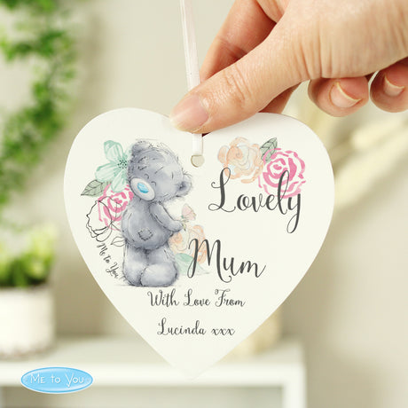 Personalised Floral Wooden Heart Decoration: 1 - Decorations