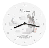 Personalised Baby Bunny Nursery Wall Clock - Clocks at Gift Moments