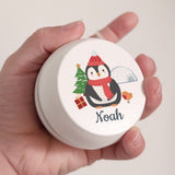 Personalised Christmas Penguin White Wooden Yoyo - Toys at Gift Moments