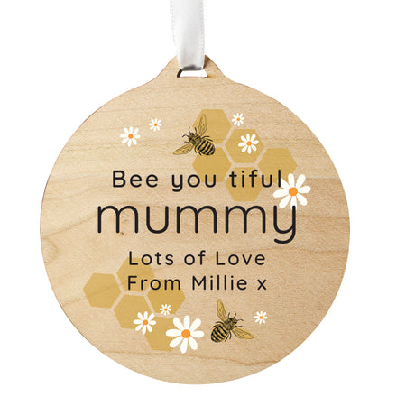 Personalised Bee Wooden Decoration - Decorations at Gift Moments