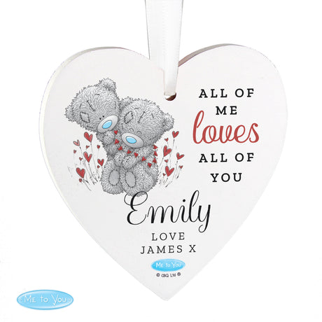 Personalised Me to You Valentine Wooden Heart Decoration - Decorations at Gift Moments