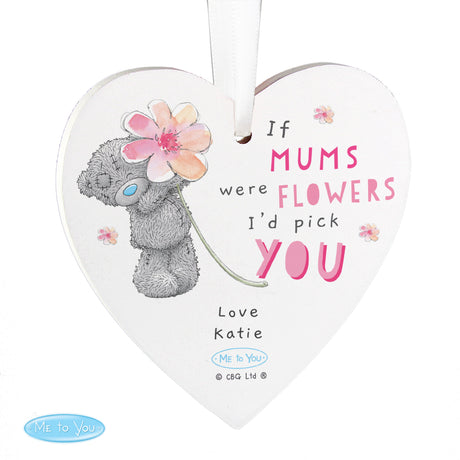 Personalised Me To You Floral Wooden Heart: 4 - Decorations