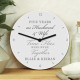 Personalised Wooden Anniversary Clock: 3 - Clocks By Gift Moments