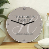 Personalised Family Wooden Wall Clock: 1 - Clocks By Gift Moments