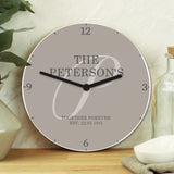 Personalised Family Wooden Wall Clock: 3 - Clocks By Gift Moments