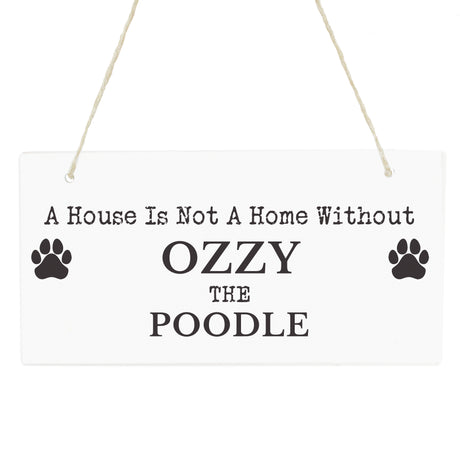 Personalised Paw Print Dog Breed Wooden Sign - Signs & Plaques at Gift Moments