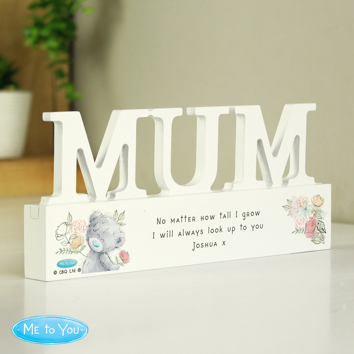 Personalised Me To You Wooden Mum Ornament - Ornaments at Gift Moments