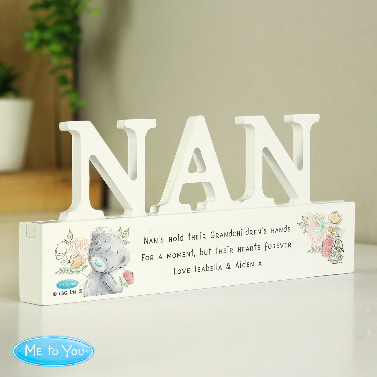 Personalised Me To You Wooden Nan Ornament - Ornaments at Gift Moments