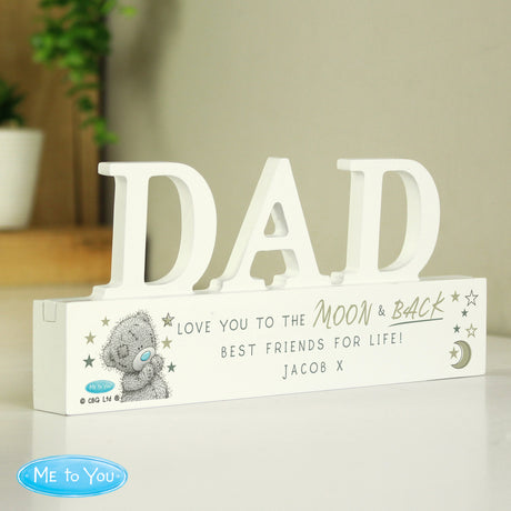 Personalised Me To You Moon and Back Wooden Dad Ornament - Ornaments at Gift Moments