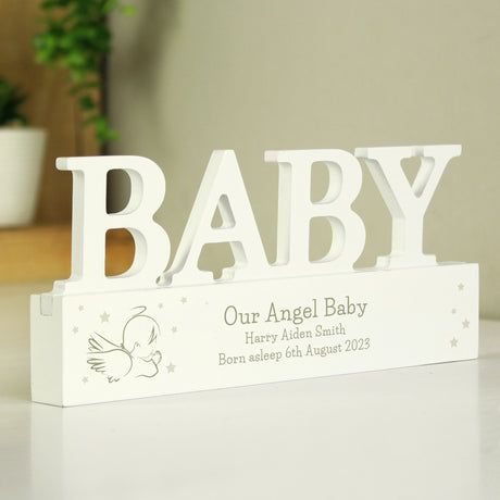 Personalised Memorial Wooden Baby Ornament - Ornaments at Gift Moments