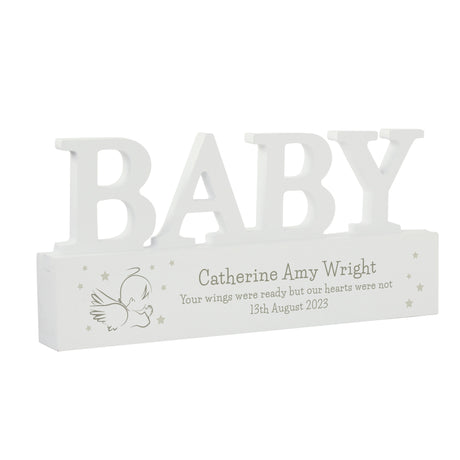 Personalised Memorial Wooden Baby Ornament - Ornaments at Gift Moments