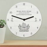 Personalised HOME Shabby Chic Wooden Clock - Clocks at Gift Moments