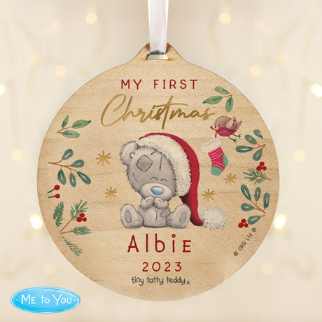 Personalised Tiny Tatty Teddy Christmas Bauble: 3 - Christmas Decorations